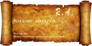 Ruttner Asztrid névjegykártya
